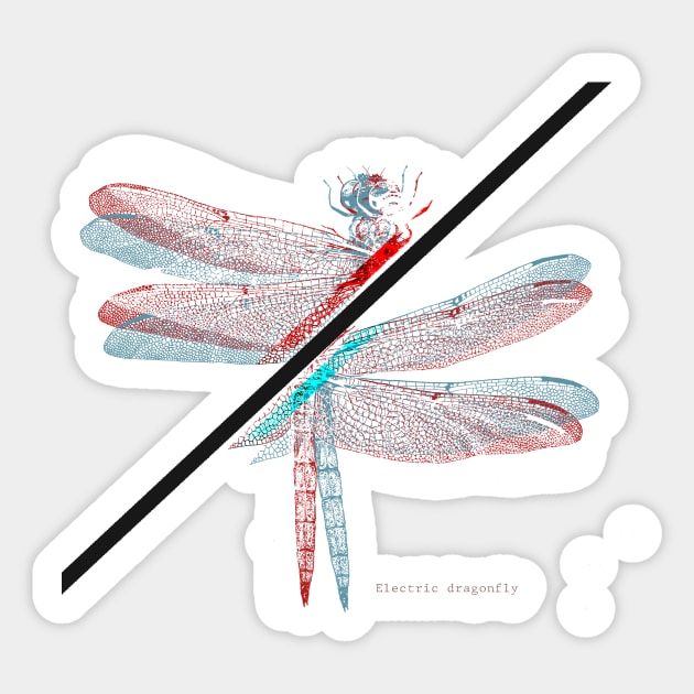 Electric Dragonfly chromatic Dance Electro music Sticker by Quentin1984